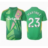 Camisa de Futebol Aston Villa Emiliano Martinez #23 Goleiro Equipamento Principal 2024-25 Manga Curta